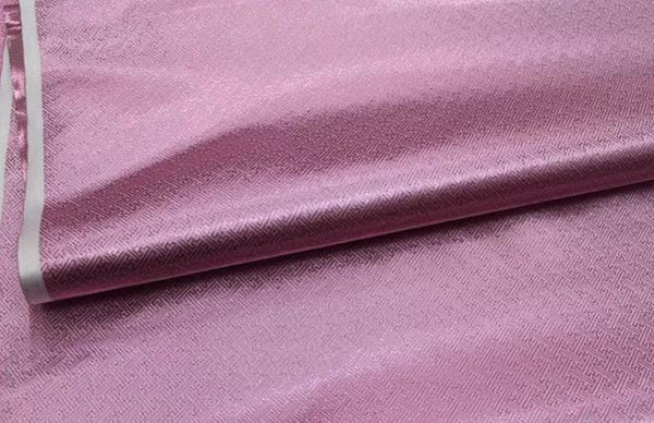 Pink color brocade fabric, jacquard brocade fabric, by the yard