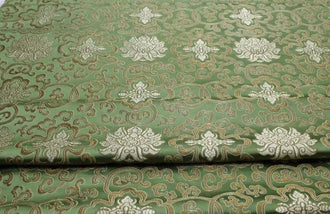 Wide fabric, green color brocade fabric, jacquard brocade fabric, wedding dress fabric, Cosplay dress fabric, fabric by the yard