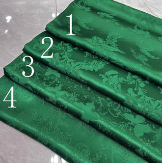 30%OFF-4 Style green fabric, jacquard fabric, smoother fabric, Cosplay dress fabric,