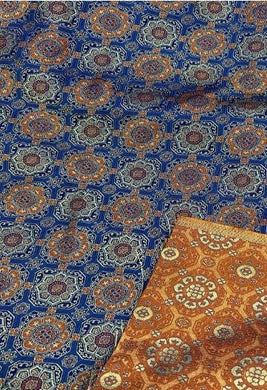 Wide fabric, navy blue/red color brocade fabric , jacquard fabric, by the yard-58inches wide