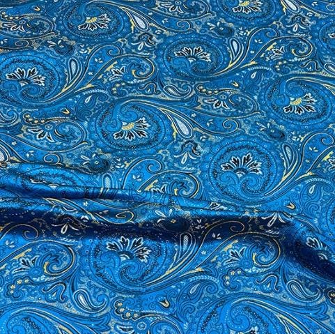 Wide brocade fabric, blue color brocade fabric with flower pattern, jacquard fabric, by the yard-59inches wide