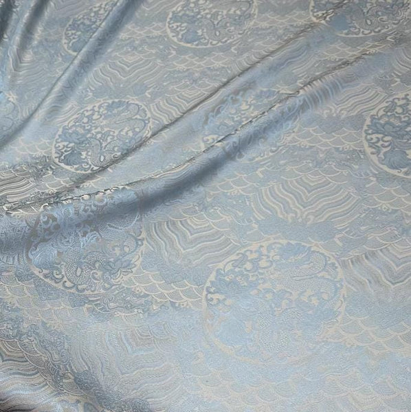 35%OFF-Wide fabric,  light blue/black color fabric, smooth and soft fabric, pajamas jacquard fabric, cosplay dress fabric, by the yard