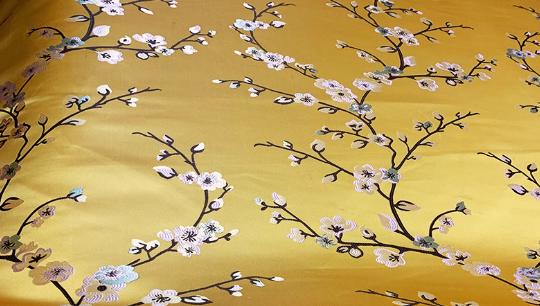 3.05m Wide/120" Jacquard curtains fabric, pillows, seat cushions cover fabric, plum blossom style jacquard fabric