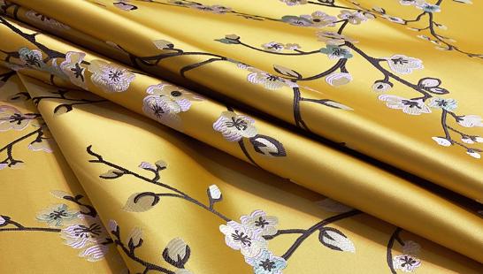 3.05m Wide/120" Jacquard curtains fabric, pillows, seat cushions cover fabric, plum blossom style jacquard fabric