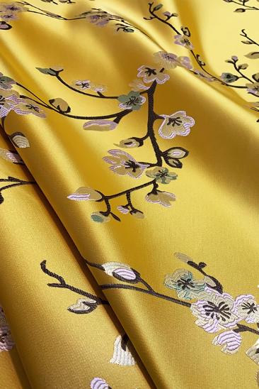 3.05m Wide/120" Jacquard curtains fabric, pillows, seat cushions cover fabric, plum blossom style jacquard fabric