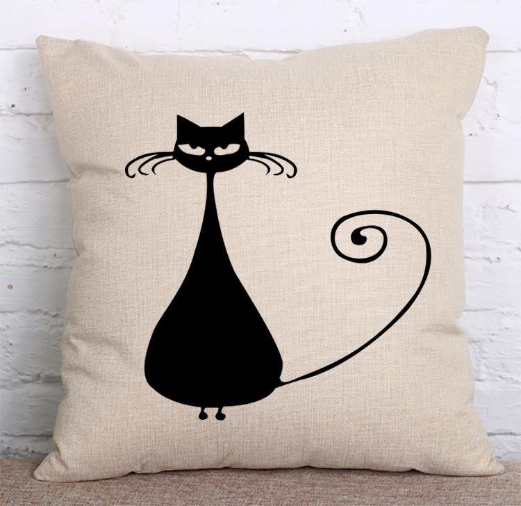 Ameowican Gothic Calico And Tuxedo Cat Throw Pillow Cushion Cover